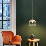 Mini Crystal Pendant Light With Brass Finish - Perfect For Coffee Shop Ambiance