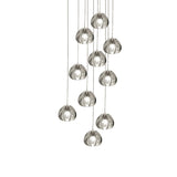 Modern Nordic Led Clear Bubble Glass Mini Pendant Light - Round Stair Hanging Lamp 10 /