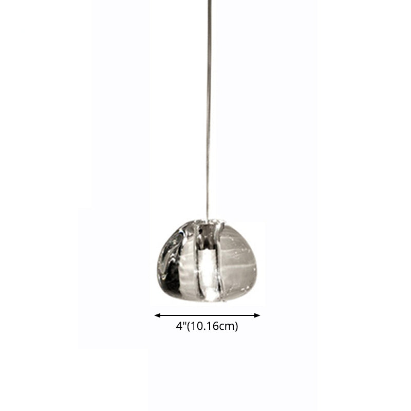 Bubble Glass Mini Pendant Light - Modern Nordic Design Led Round Stair Hanging Lamp