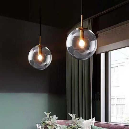 Modern Industrial Kitchen Glass Pendant Light For Dining And Bedroom