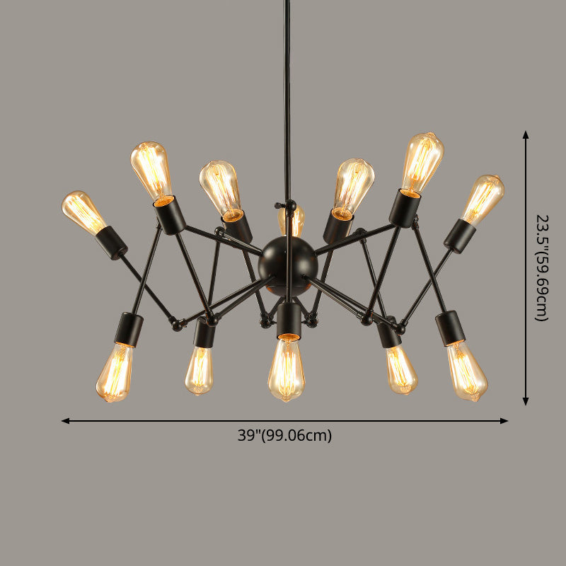 Industrial Sputnik Chandelier For Bar Or Coffee Shop