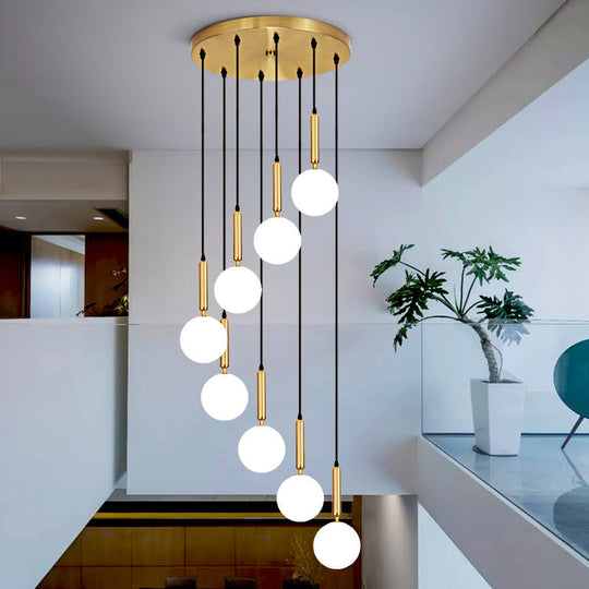 Minimalist Globe Pendant Light - Modern Metal Hanging Lamp For Living Room