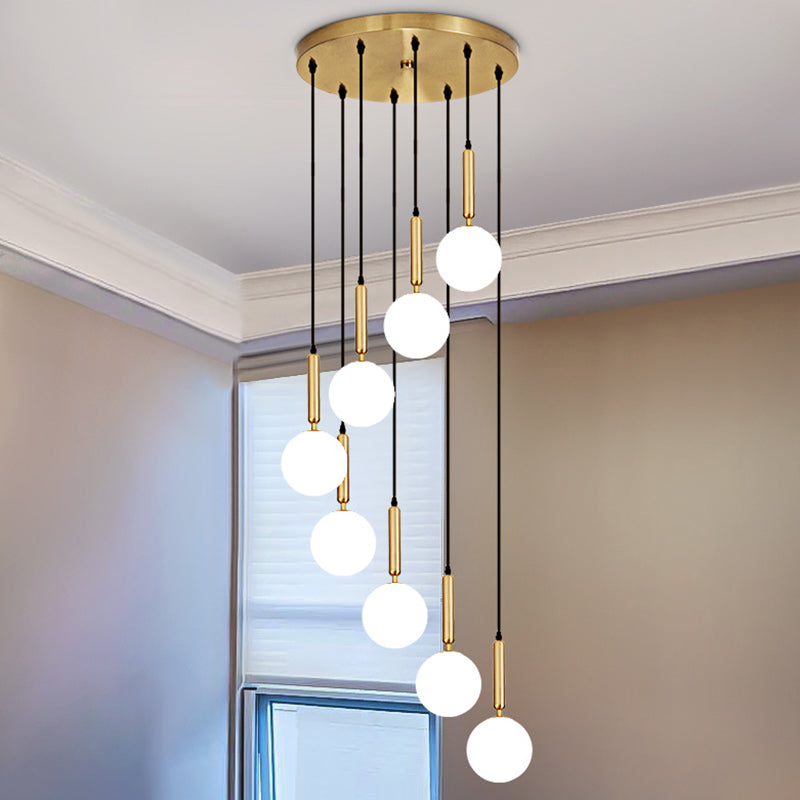 Minimalist Globe Pendant Light - Modern Metal Hanging Lamp For Living Room