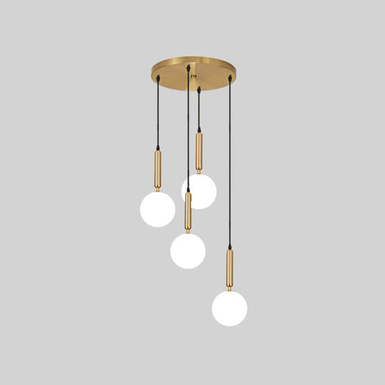 Minimalist Globe Pendant Light For Modern Living Rooms 4 / Brass