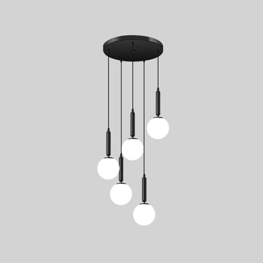 Minimalist Globe Pendant Light For Modern Living Rooms 5 / Black