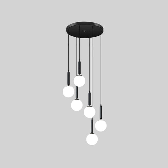 Minimalist Globe Pendant Light For Modern Living Rooms 6 / Black