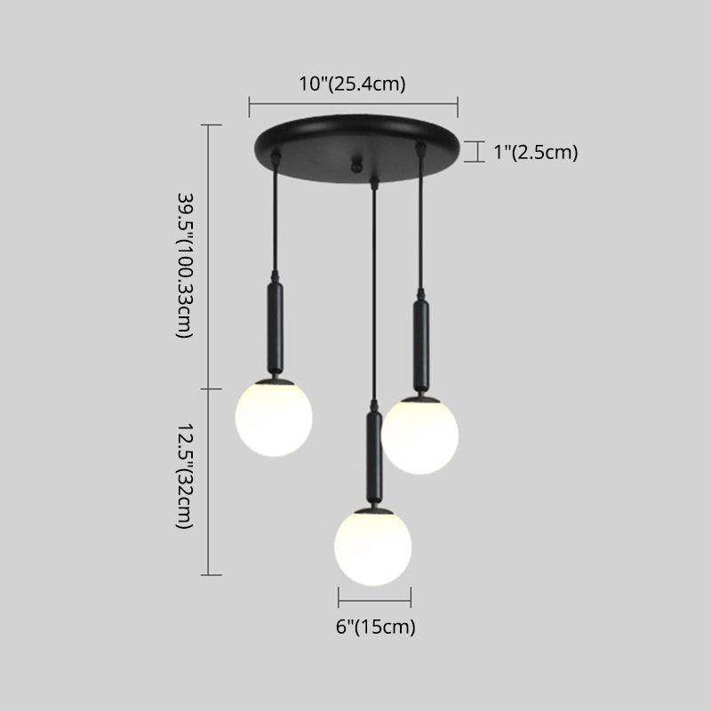 Minimalist Globe Pendant Light - Modern Metal Hanging Lamp For Living Room