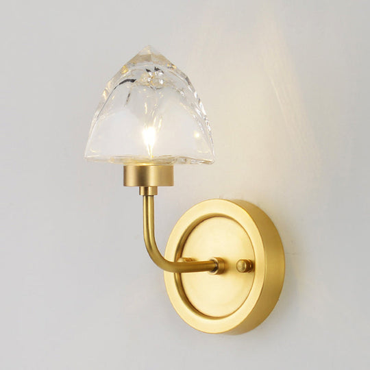 Contemporary Gold Ice Cube Wall Sconce
Or
Modern Crystal Light Fixture
