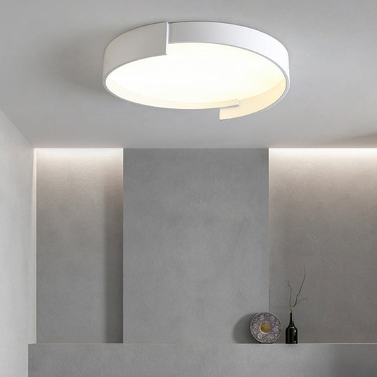 Led Macaroon Style Flush Mount Ceiling Light With Frosted Acrylic Lampshade - Nordic Bedroom Lamp