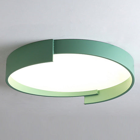 Led Macaroon Style Flush Mount Ceiling Light With Frosted Acrylic Lampshade - Nordic Bedroom Lamp