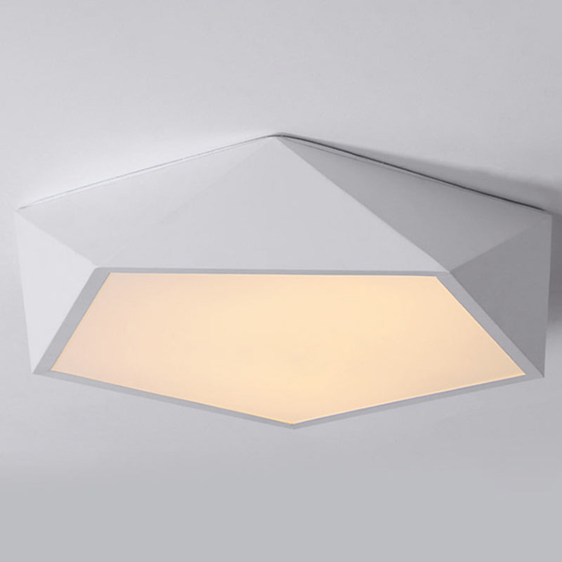 Modern Geometric Led Flush Mount Ceiling Light With Macaroon Style For Hallway And Bedroom