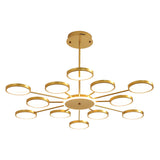Contemporary Starburst Chandelier For Living Room - Metal Hanging Lamp Kit