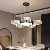Modern Acrylic Circle Pendant Light For Living Room - Stylish Chandelier Ceiling Lighting