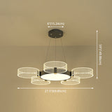 Modern Acrylic Circle Chandelier Pendant Light For Living Room
