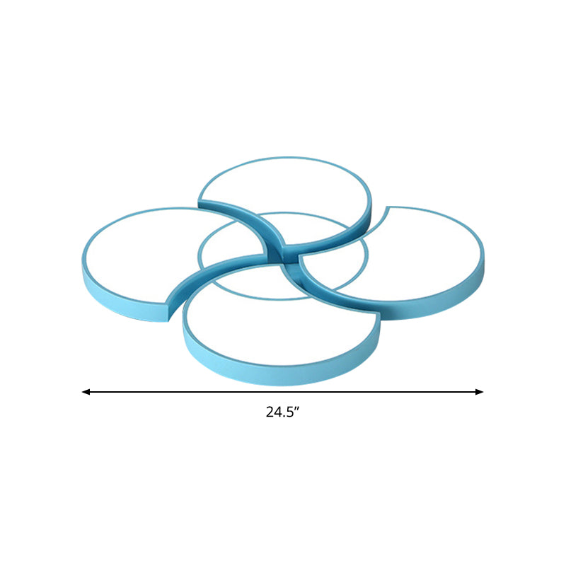 Blossom Girls Bedroom Ceiling Lamp - 4-Head Led Acrylic Mount Light