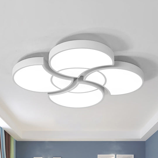Blossom Girls Bedroom Ceiling Lamp - 4-Head Led Acrylic Mount Light White / 20.5 Warm