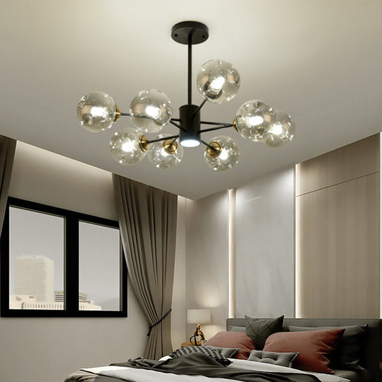 Modern Glass Bubble Chandelier Pendant Lights For Bedroom