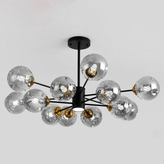 Modern Glass Bubble Chandelier Pendant Lights For Bedrooms 12 / Smoke Gray