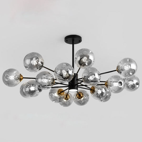 Modern Glass Bubble Chandelier Pendant Lights For Bedrooms 16 / Smoke Gray