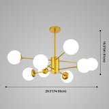 Contemporary Glass Chandelier Light For Living Room Ceiling