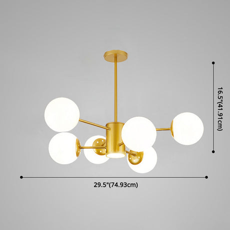 Contemporary Glass Chandelier Light For Living Room Ceiling