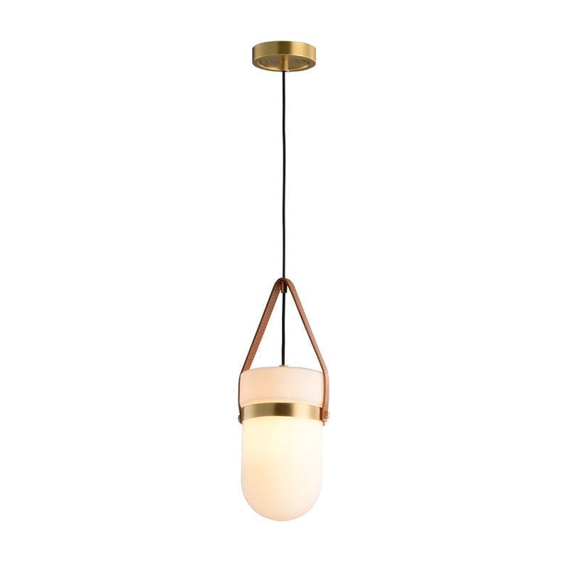 Contemporary White Glass Ceiling Pendant Lamp For Bedrooms
