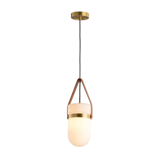 Contemporary White Glass Ceiling Pendant Lamp For Bedrooms
