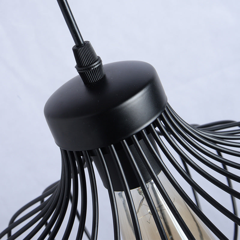 Retro Industrial Oval Pendant Lighting - Metal Ceiling Lights For Restaurants