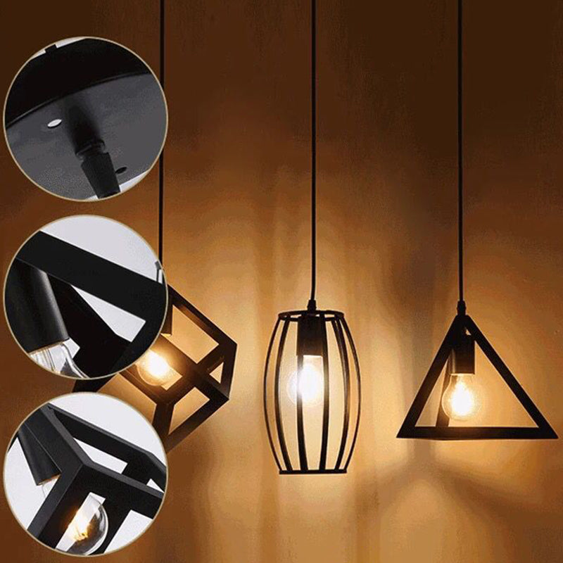 Industrial Retro 1-Light Pendant With Metal Cage For Bar - Hang In Style!
