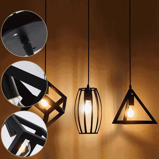 Industrial Retro 1-Light Pendant With Metal Cage For Bar - Hang In Style!