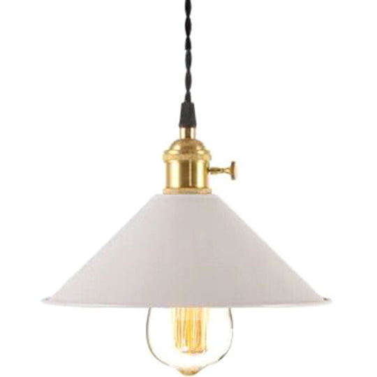 Nordic Industrial Macarons Pendant Light - Metal Colorful 1-Light Lighting White / 8.5’