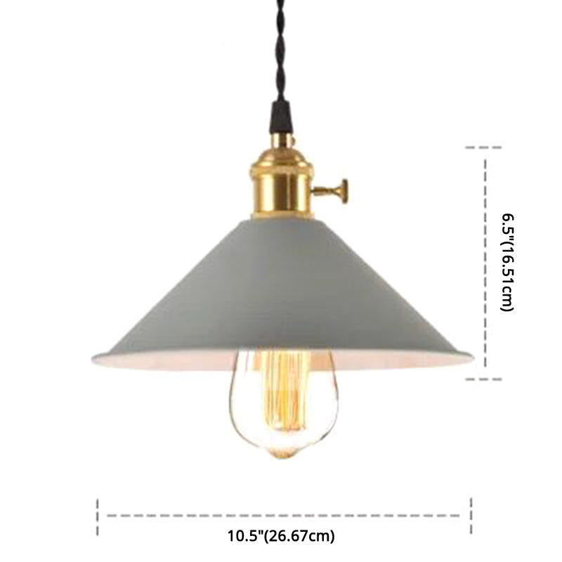 Nordic Industrial Macarons Pendant Light - Metal Colorful 1-Light Lighting