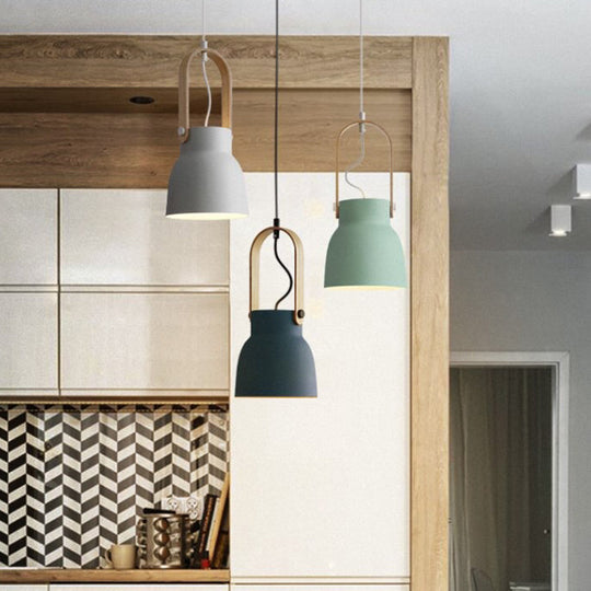 Nordic Style 1-Light Pendant Lamp - Upside Down Trifle Design For Modern Metal Restaurants