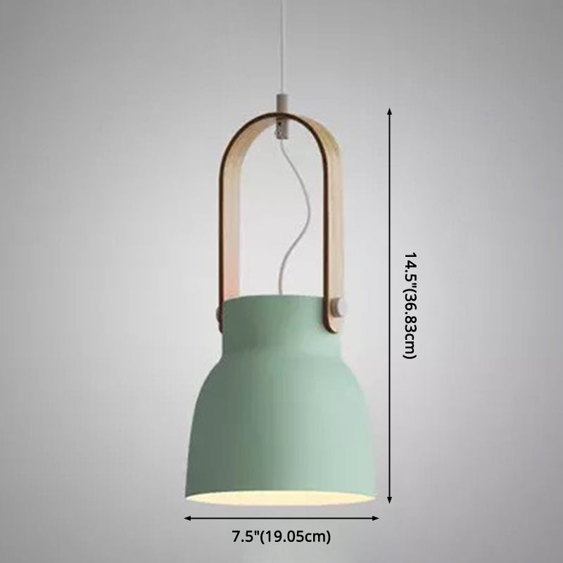 Nordic Modern Metal Pendant Lamp - 1-Light Upside Down Trifle Style For Restaurants