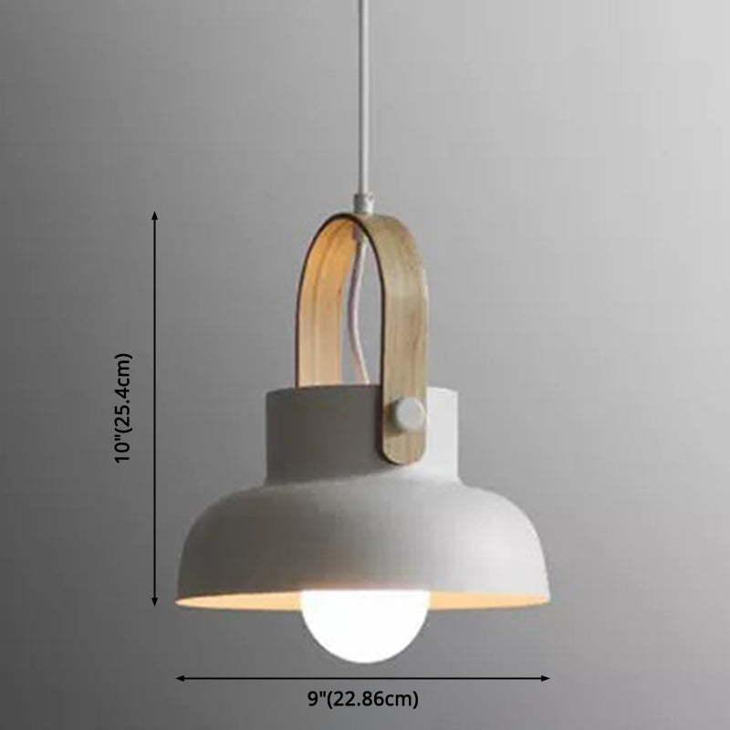 Nordic Modern Metal Pendant Lamp - 1-Light Upside Down Trifle Style For Restaurants
