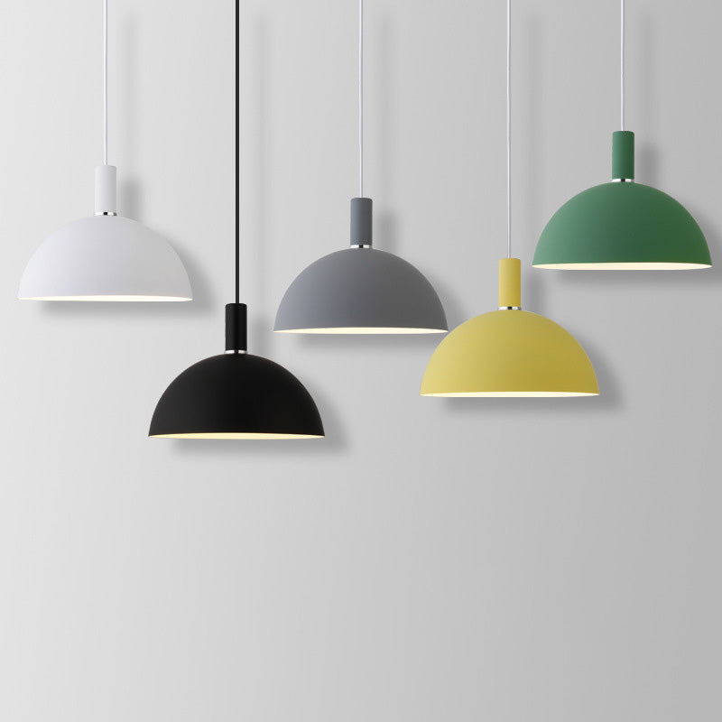 Nordic Style Metal Hemispherical Pendant Lamp - | Restaurant Ceiling Light 1