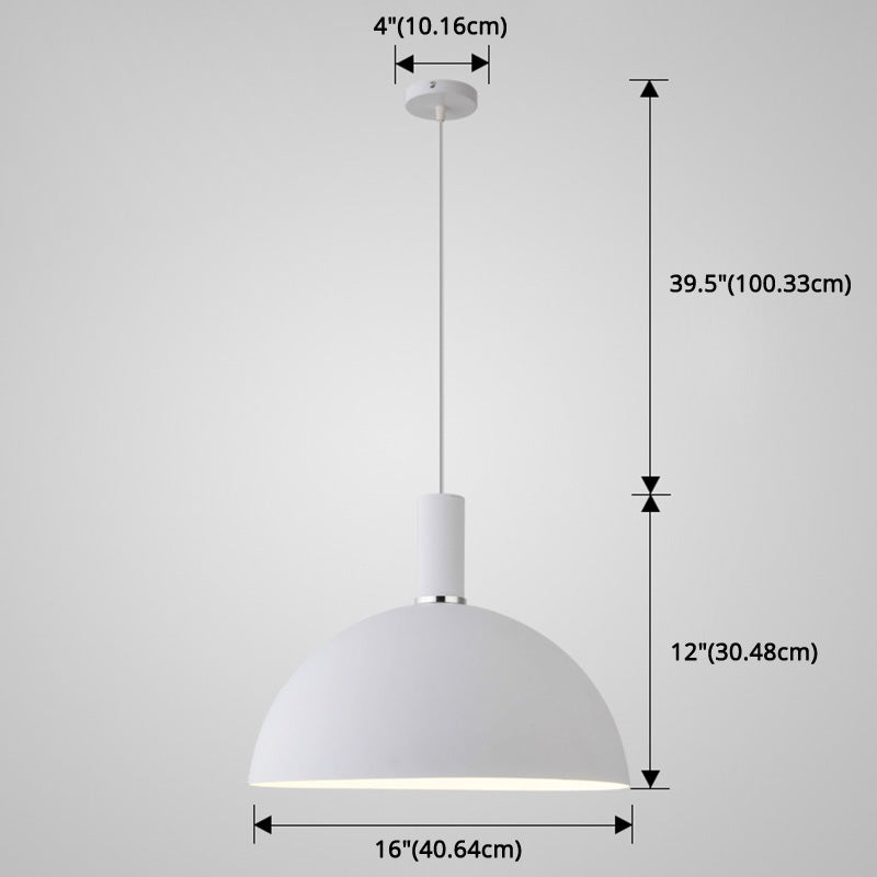 Nordic Style Metal Hemispherical Pendant Lamp - | Restaurant Ceiling Light 1