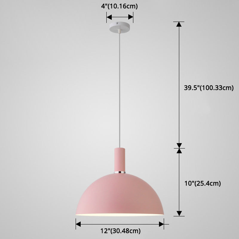 Nordic Style Metal Hemispherical Pendant Lamp - | Restaurant Ceiling Light 1