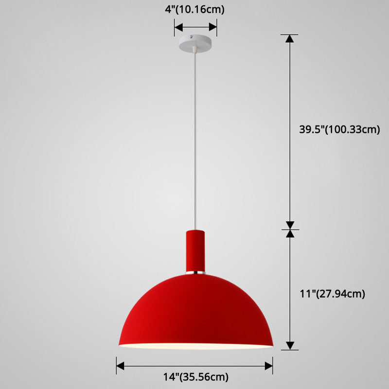 Nordic Style Metal Hemispherical Pendant Lamp - | Restaurant Ceiling Light 1