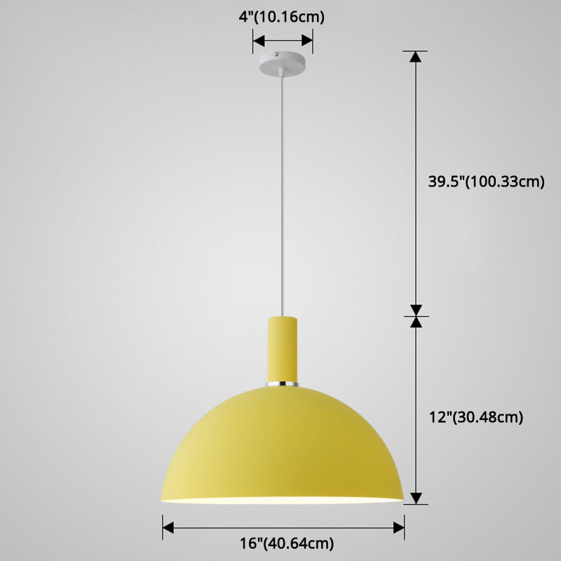 Nordic Style Metal Hemispherical Pendant Lamp - | Restaurant Ceiling Light 1