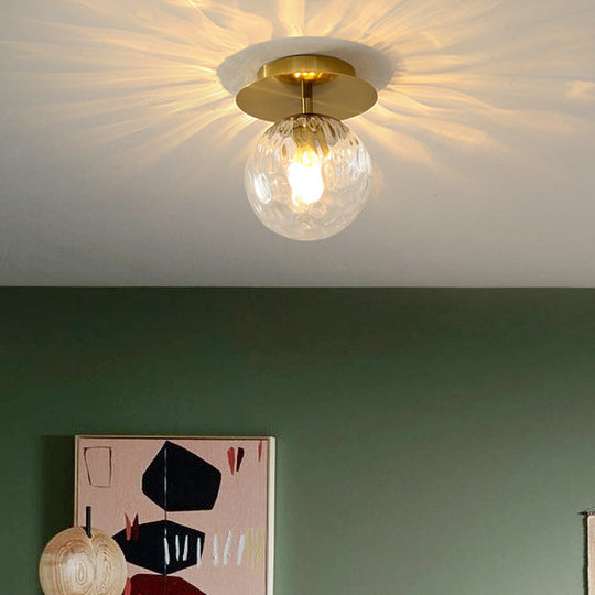 Ultra - Contemporary Prismatic Glass Flush Mount Ceiling Light For Hallway