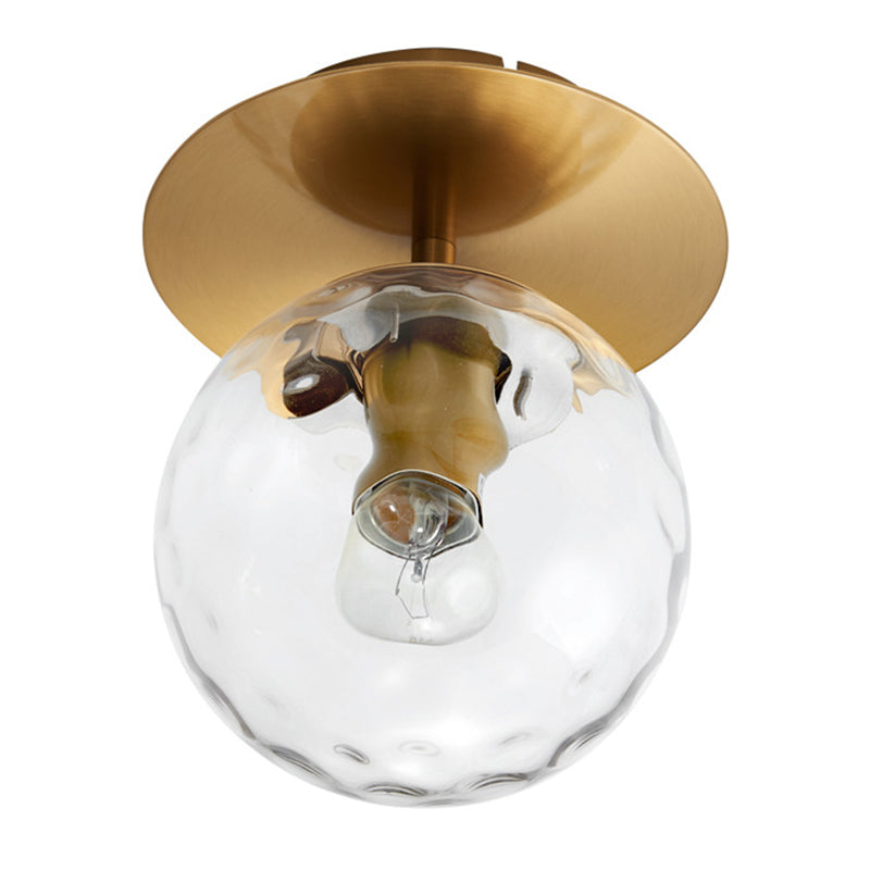 Ultra-Contemporary Prismatic Glass Flush Mount Ceiling Light For Hallway