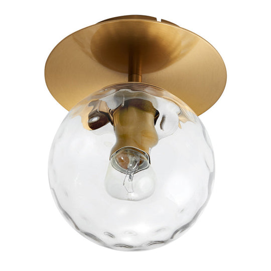 Ultra-Contemporary Prismatic Glass Flush Mount Ceiling Light For Hallway