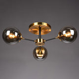 Ultra-Contemporary Sputnik Stained Glass Ceiling Light For Bedroom 3 / Smoke Gray