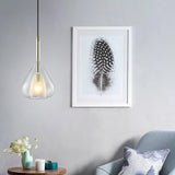 Modern Teardrop Pendant Lamp: Double Glass Living Room Lighting