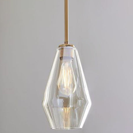 Modern Minimalist Glass Pendant Light For Dining Room - 1-Light Hanging Lamp Cognac / 7
