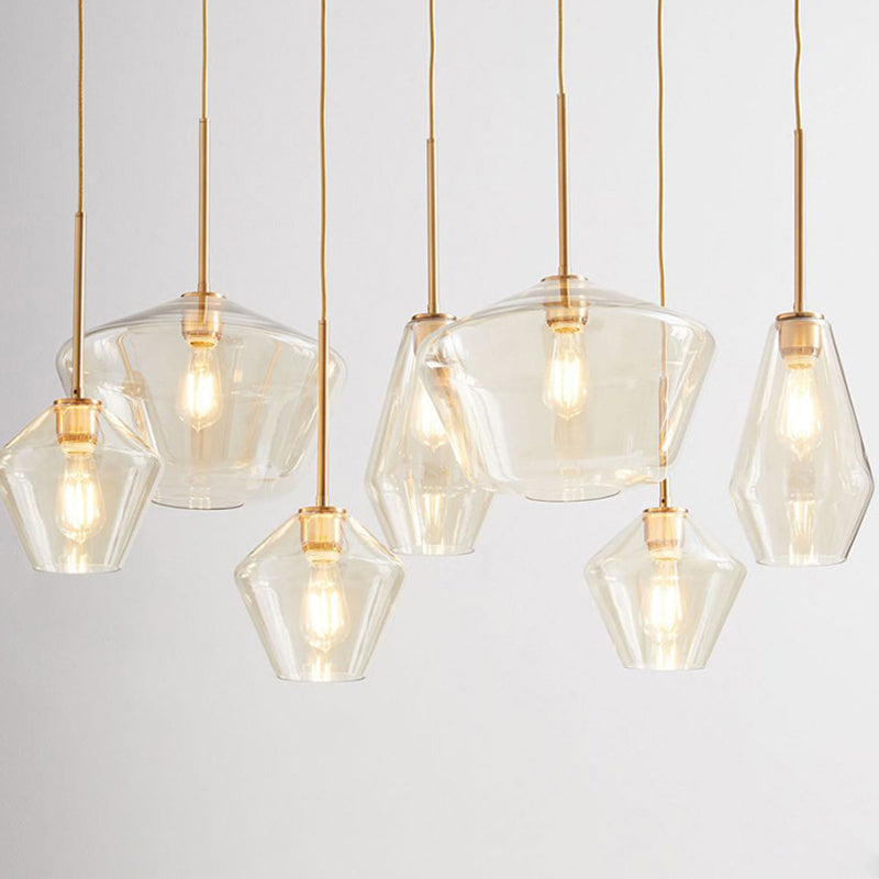 Modern Minimalist Glass Pendant Light - Stylish Dining Room Hanging Lamp