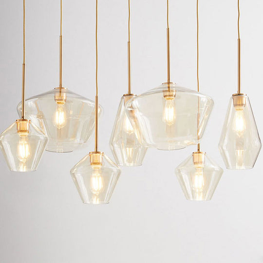 Modern Minimalist Glass Pendant Light For Dining Room - 1-Light Hanging Lamp