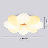 Kids Flower Flush Mount Lighting - 1 Light Plastic Ceiling Fixture For Girls Bedroom