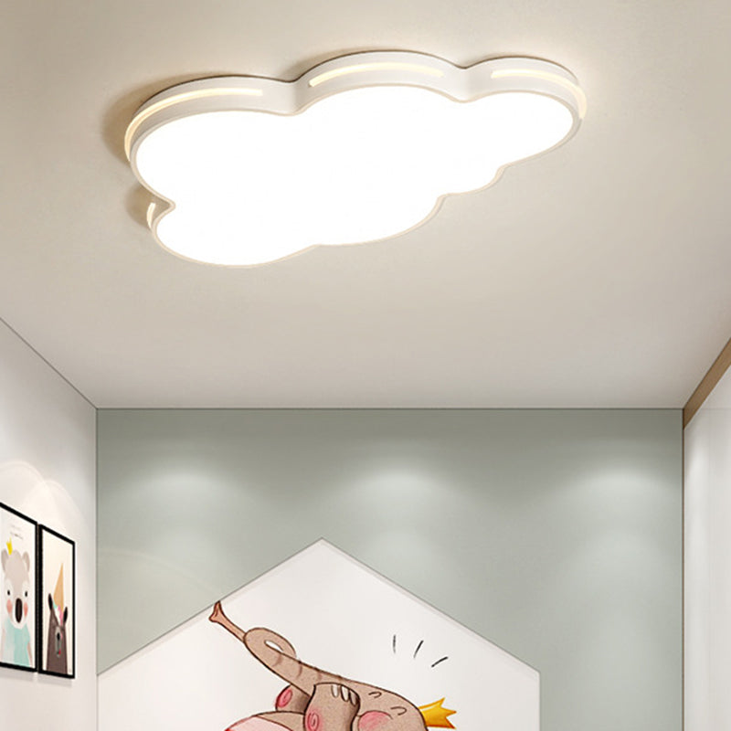 Nordic Metallic Flush Ceiling Light Cloud Design - 1-Light Flush-Mount Fixture